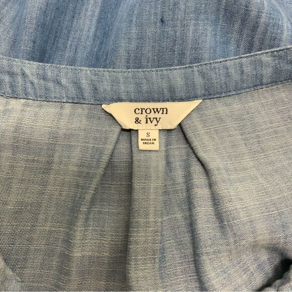 CROWN & IVY denim boho shirt - Picture 3 of 3